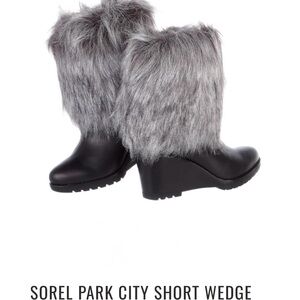 Sorel New without box/tags Park City Wedge Boots in Black and Gray